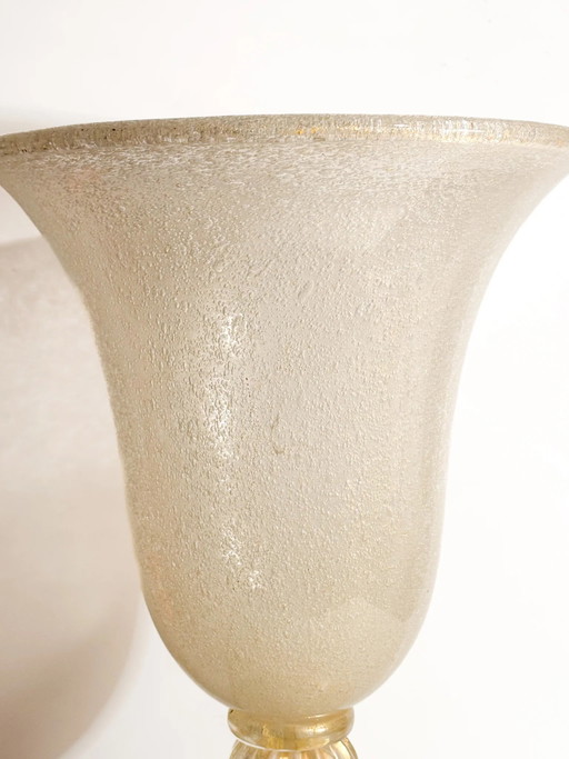 1950s Gilded Pulegoso Murano Glass Vase – vazen, Gold (photo 2 of 13)