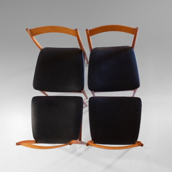 1x Chaises de salle à manger vintage italiennes en bois par Passoni Udine – Skai (photo 8 of 14)