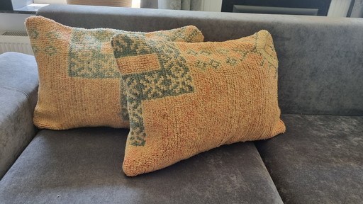 Coussins berbères Kelim, ensemble de coussins vintage