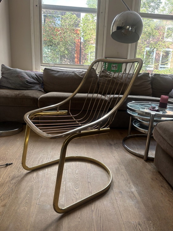 Vintage eethoek rookglas tafel 4 stoelen
RIMAGastone Rinaldi, Dining set, Metal, Gold (photo 4 of 6)