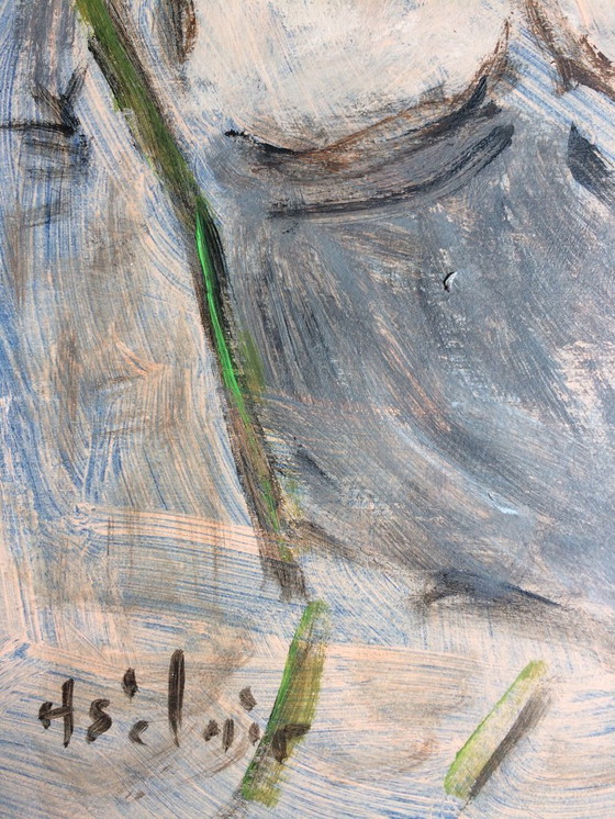 Image 1 of Painting by Henry Saint-Clair (1899-1990) "Elegant Women by the Sea"