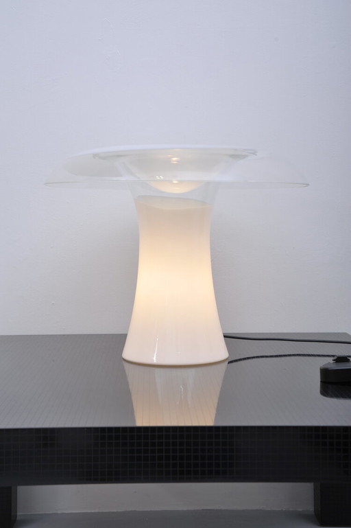 Vistosi Murano Tischleuchte Mushroom Glas 1970er