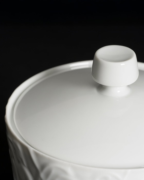 Image 1 of Mid Century KURT WENDLER pour EDELSTEIN "ATHEN" Vase en porcelaine et couvercle-Boîte 1957
