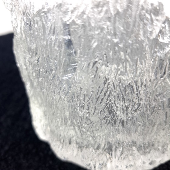 Image 1 of Vintage Pukeberg ice glass vase/ice bucket, mid-century 1970s