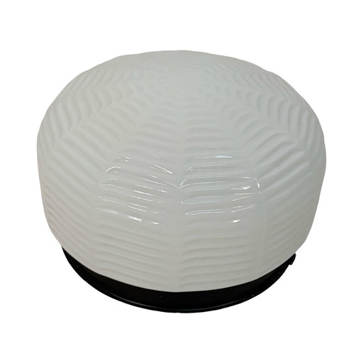 Art Déco (stile) - Lampada da soffitto con vetro opalino - Cecoslovacchia, circa anni '70 - MCM / Vintage