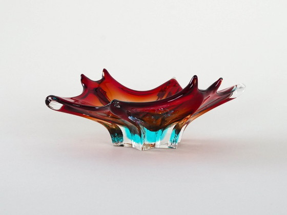 Image 1 of Plat en verre de Murano, design italien, années 1970, fabrication : Italie