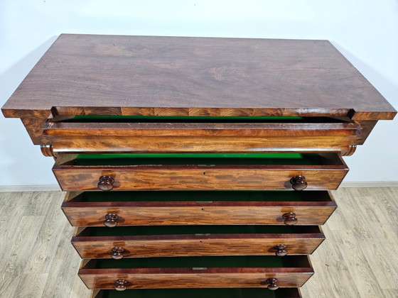 Cómoda Chiffonier Biedermeier de Caoba, Siglo XIX (photo 16 of 24)