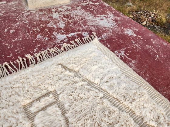 Image 1 of Minimalist Beni Ourain Rug 300x200 cm – Handmade Moroccan Wool Rug