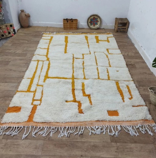 Berber tapijt XXL wol – uniek handgemaakt ambachtelijk stuk (300 × 185 cm)