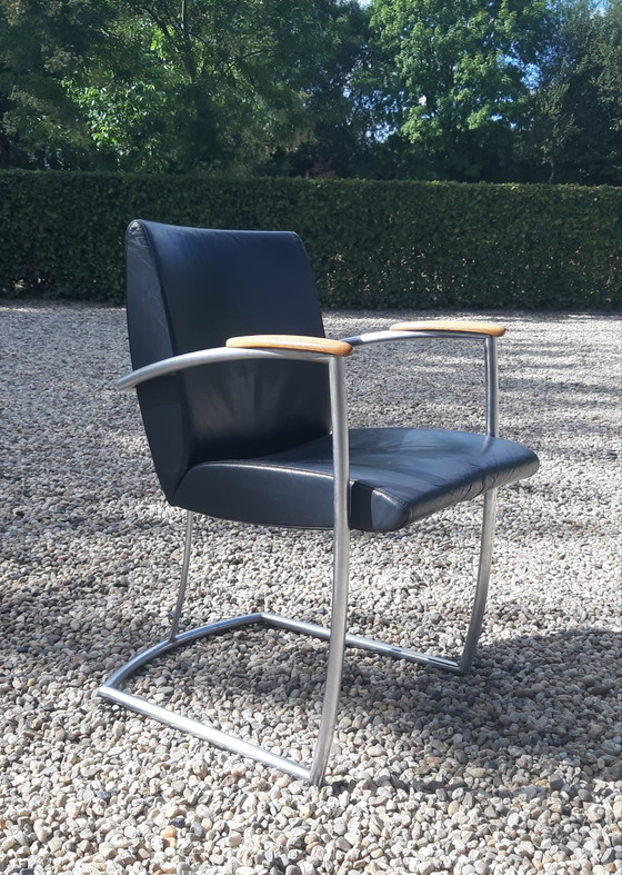 Image 1 of Nomada armchairs anthracite calfskin Design Hennie de Jong
