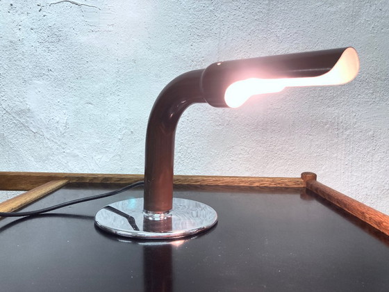 Image 1 of Ingo Maurer Gulp table lamp in brown, 1970s design, size M