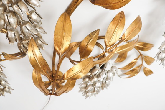 Image 1 of Wall light/wall lamp, 'Pioggia D'oro' by Hans Kögl, Hollywood Regency, Italy, 1970s