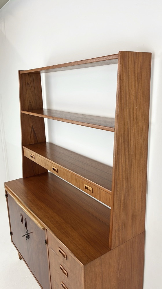 Swedish vintage teak veneer bookcase – Wall cabinet, Wood (photo 8 of 20)