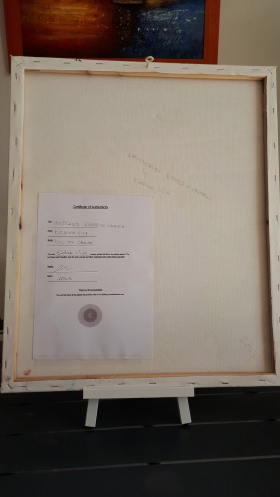 Image 1 of Evelina VINE - Histories etched in Crimson - Artist's painting