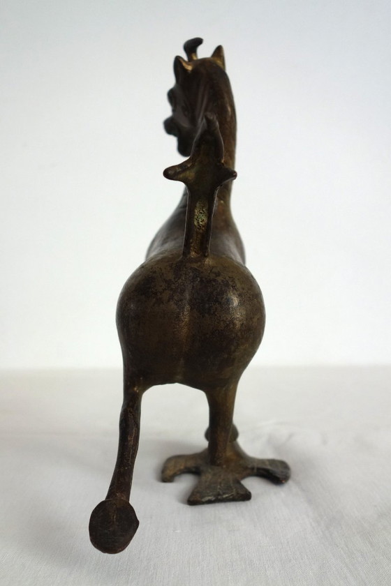 Image 1 of Bronze Ganzu horse statue, China