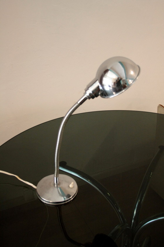 Image 1 of Vintage chrome table lamp, Italy 1960s