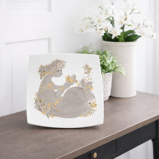 Image 1 of Assiette vintage en porcelaine Rosenthal Studio-Line par Bjørn Wiinblad – 1970 – 18x18 cm