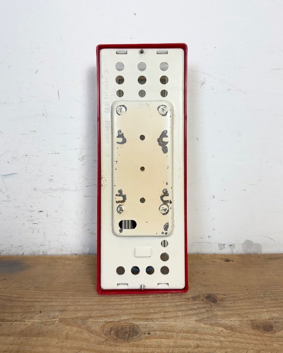 Image 1 of Applique industriale rossa vintage di Elektrosvit, anni '70