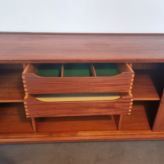 Image 1 of X-Large teak sideboard by Omer Lefevre, Belgium 1960