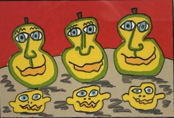 Image 1 of Original-Siebdruck von James Rizzi: "Süß und sauer, 2002"