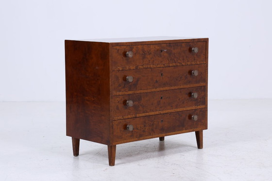 Image 1 of Donkere vintage ladekast | Mid Century ladekast | Retro 60s houten opbergmeubel #04-13