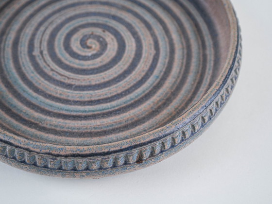 Ceramic bowl, Danish design, 1960s, manufactured by LoveMose, Blue, Vintage (photo 5 of 9)