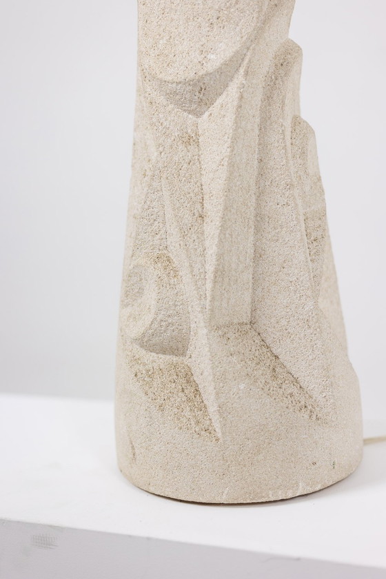 Image 1 of Lampada in pietra intagliata, anni '70