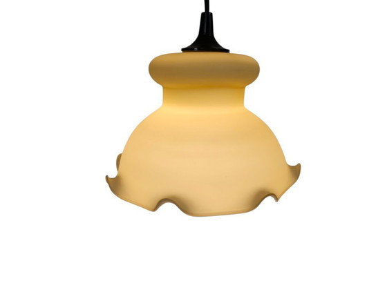 Image 1 of Lampe en forme de calice, style Art déco, opaline, Italie, années 60