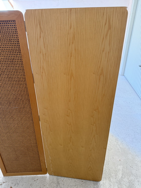 Armoire Vintage Derk Jan De Vries – Années 1960/70 – Bois Et Cannage – Wood (photo 9 of 14)