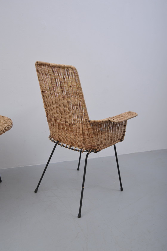 Image 1 of Sillones de ratán con mesa (años 50)