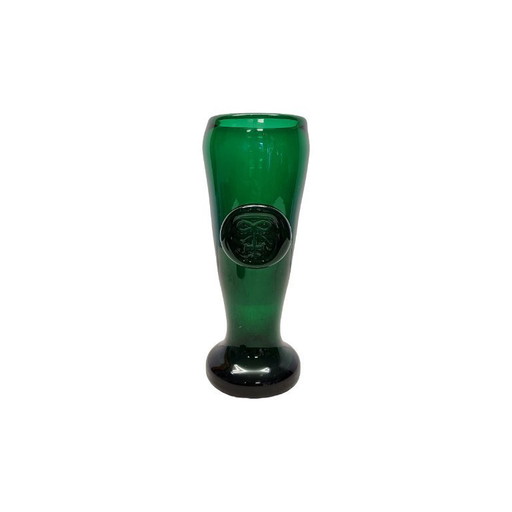 Green glass vase by Max Verboeket, 2nd quarter of the 20th century