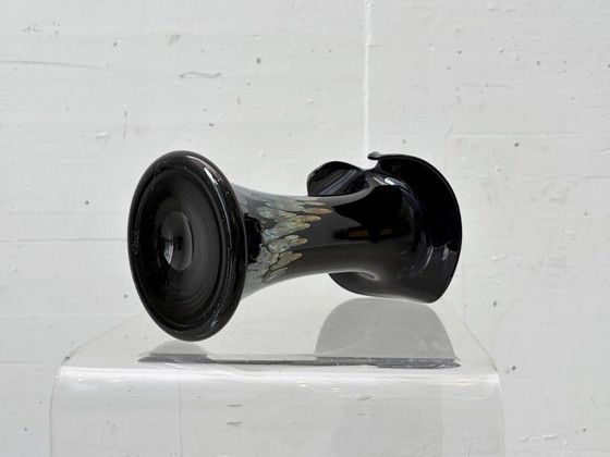 Image 1 of Iridescent EISCH studio glass vase, signed, 1970s