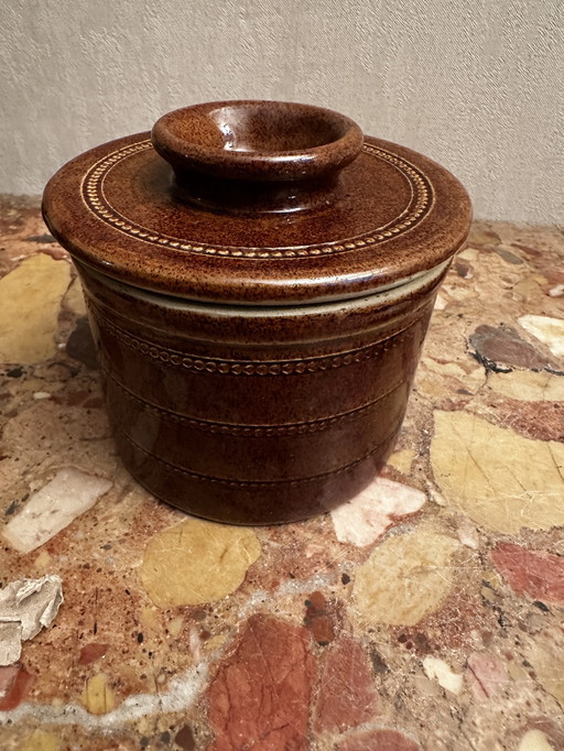 Poterie du Berry made in France Vintage Stoneware/Beurrier A Eau Grès Vintage