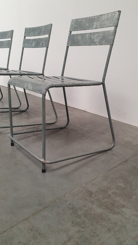 Vintage Stackable Designer Garden Chairs Galvanized Garden Chair – Dining chairs, Metal (photo 7 of 13)