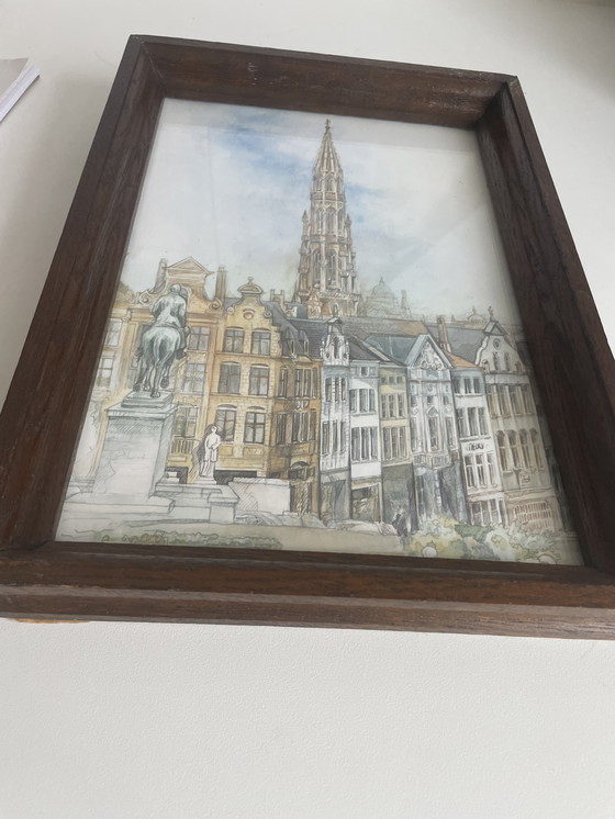 Image 1 of Litografía Bruselas - Bernadette Vos