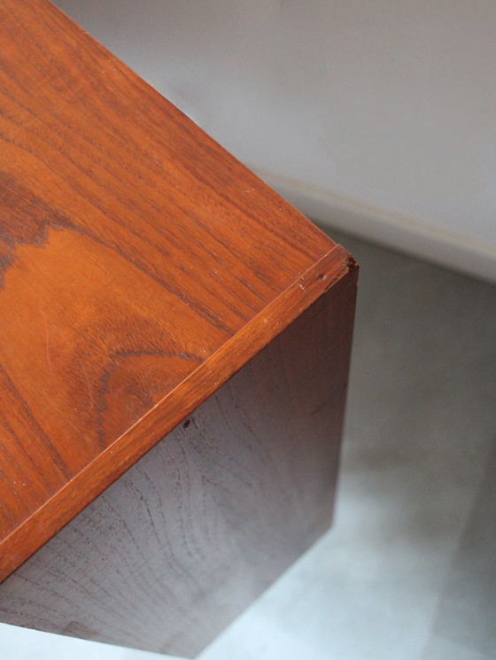 Image 1 of Libreria vintage danese con ribalta in teak