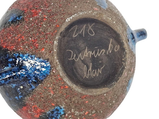 Ceramano keramik - ear vase - Hans Welling - signed - Fat Lava - 60's