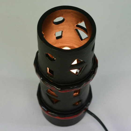 Image 1 of Table lamp made of Fat Lava ceramic. Western Germany Design.