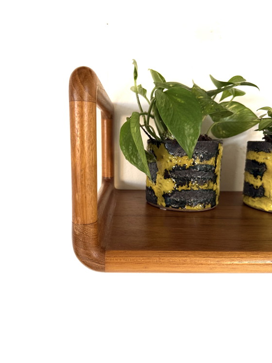 Image 1 of Set van 2 vintage teakhouten wandplanken, Dyrlund ‘70