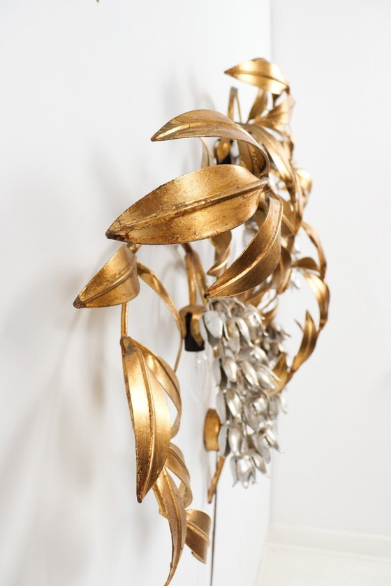 Image 1 of Wall light/wall lamp, 'Pioggia D'oro' by Hans Kögl, Hollywood Regency, Italy, 1970s