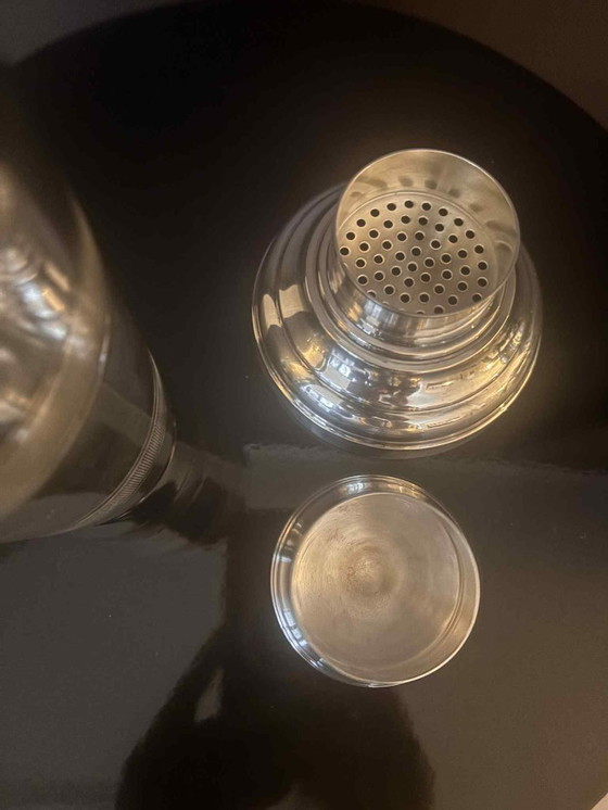 Image 1 of shaker à cocktail Art Déco vintage plaqué argent