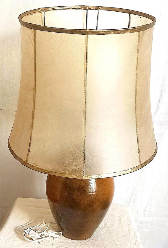 Image 1 of Lampada in terracotta e ceramica anni '70, altezza 69 cm
