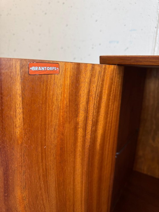 Image 1 of Buffet en teck style années 50, Bräntorps, détails noirs vintage