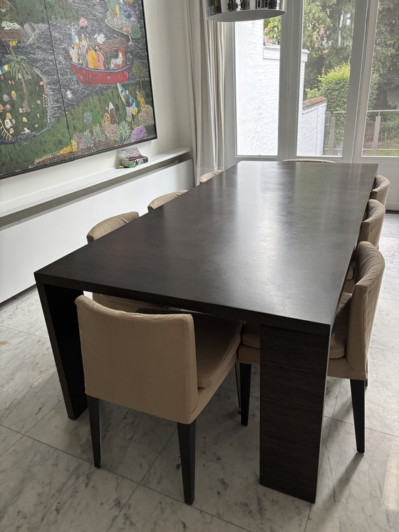 Image 1 of Maxalto dining table with matching Maxalto chairs (8)
