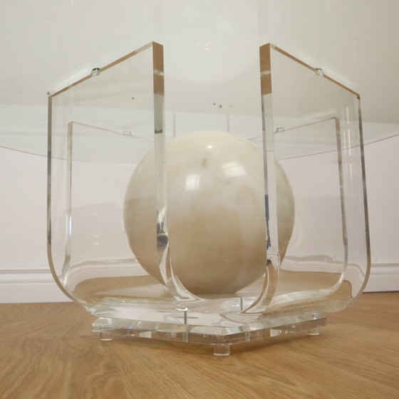 Image 1 of Round Design Coffee Table Lucite