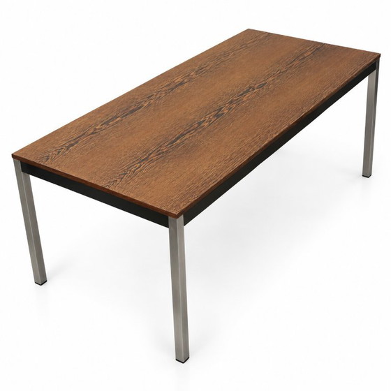 Vintage design wengé eettafel van Martin Visser voor 't Spectrum met chromen poten – Wood (photo 3 of 5)