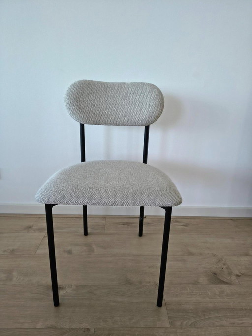 Sedia da pranzo obliqua imbottita – 6 pezzi di Studio Henk