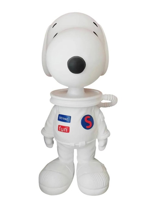 Escultura de fibra de vidrio - Personaje de dibujos animados Perro espacial - Blanco