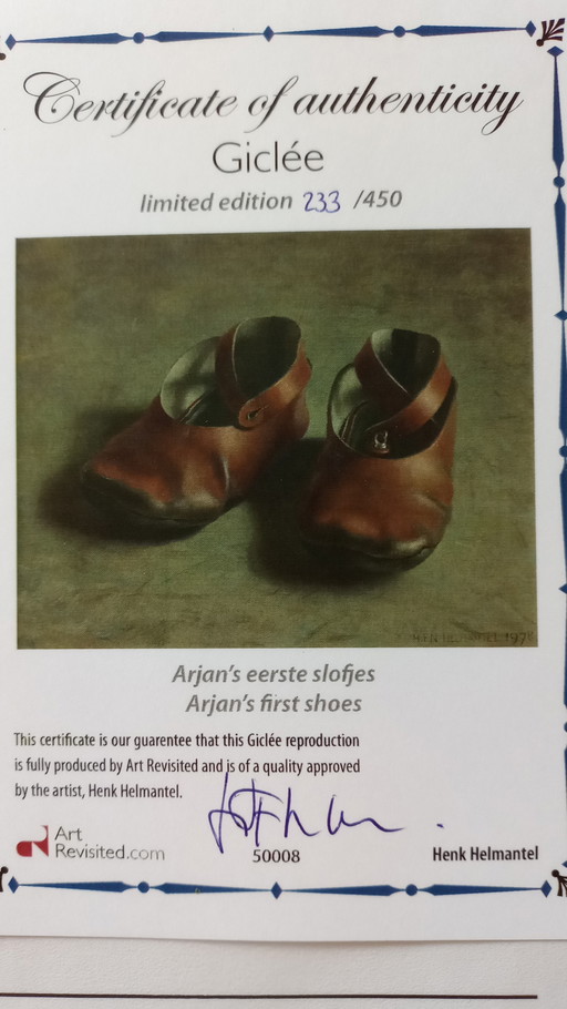 Arjans erste Hausschuhe, Henk Helmantel, Giclée