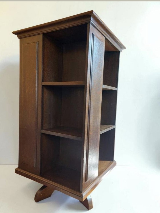 Image 1 of antieke Art Deco boekenmolen boekenkast